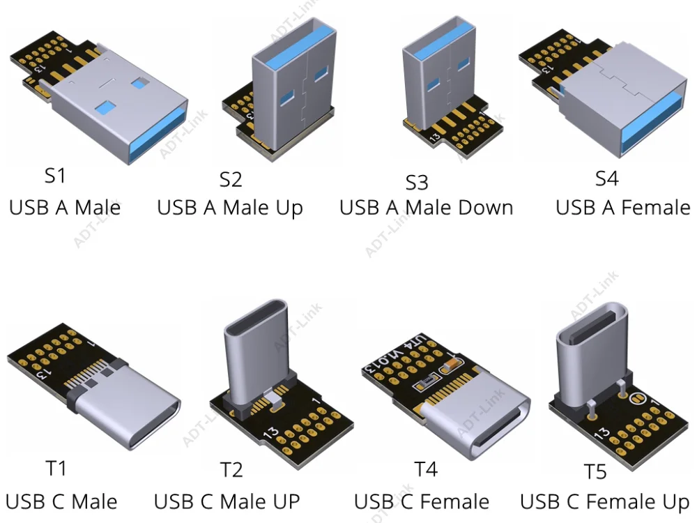 USB 3.0 Cable USB to USB Cable Type A Male to Male USB Extension Cable Super Speed HDD 90/270 degree Angle Up/Down Angled USB3