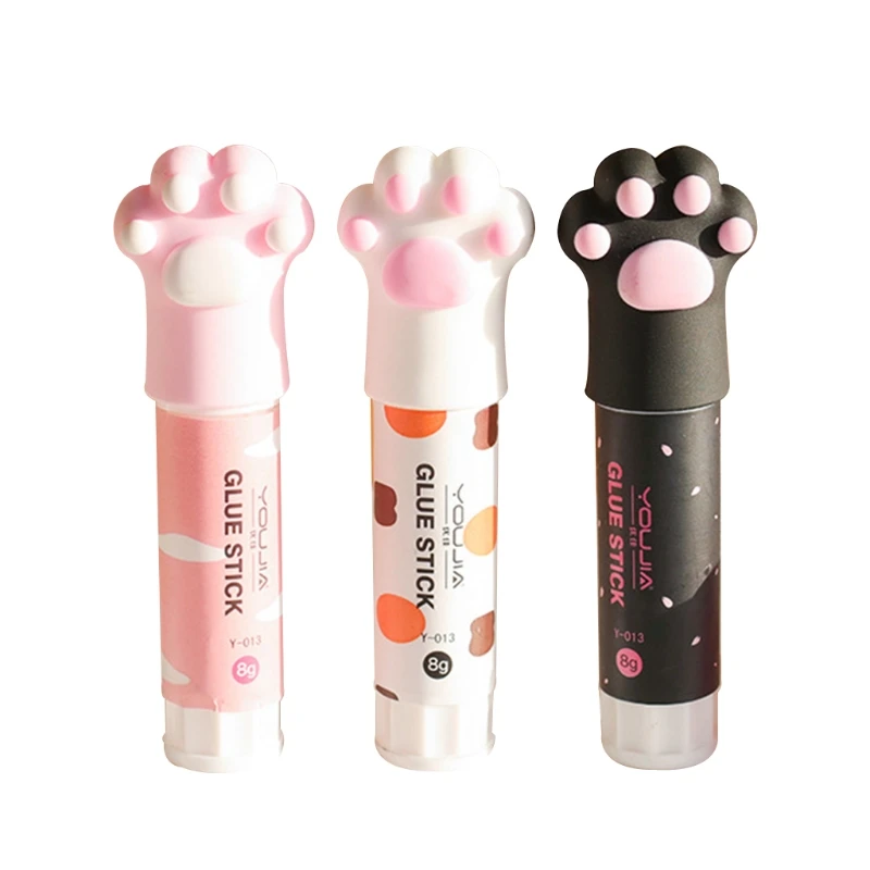 Simpatico gatto artiglio Quick Stick colla solida Kawaii Stick solvente Non tossico multiuso