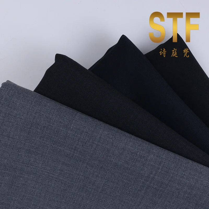 Factory Direct 19 Spring and Autumn Fashion Men and Women Suit Fabric Plain Casual Suit Wool Spot Stf2087