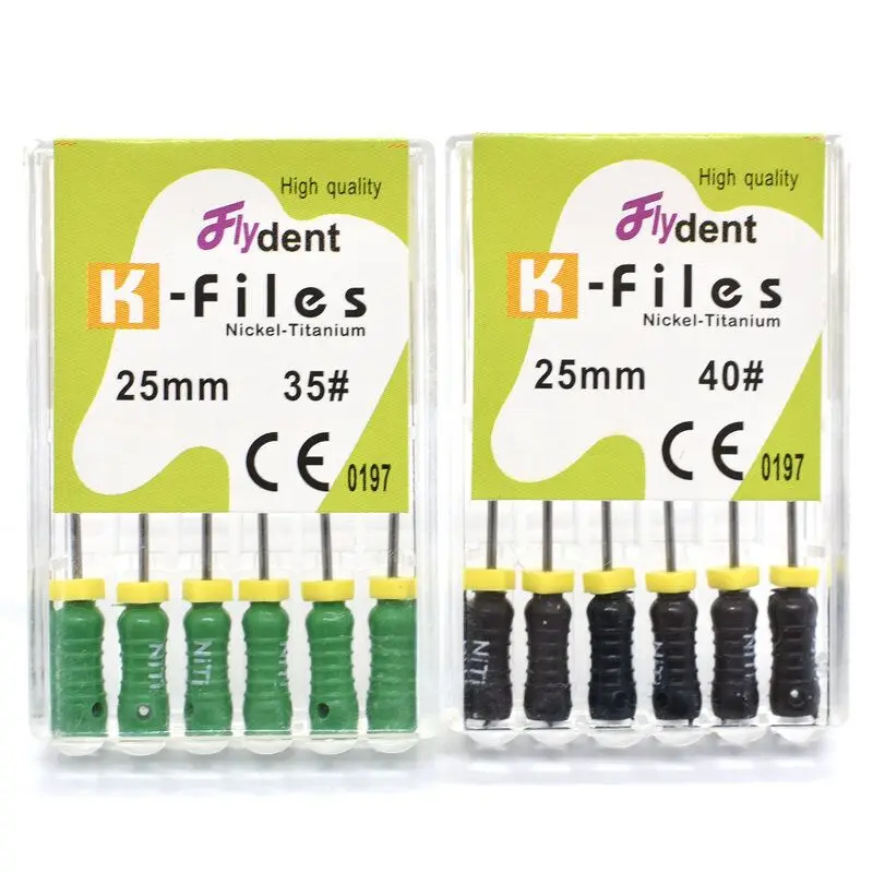 2Packs Dental Instrument Niti K Files K-Files Hand Use Files Endondontic Root Canal Nickel Titanium Dentist Tool