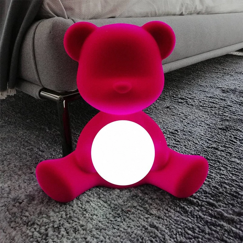 Nordic Light Luxury Creative Deco Children'S Room Bear Table Lamp Italy Warm Boy And Girl Bedroom Bedside Living Room Study Lamp