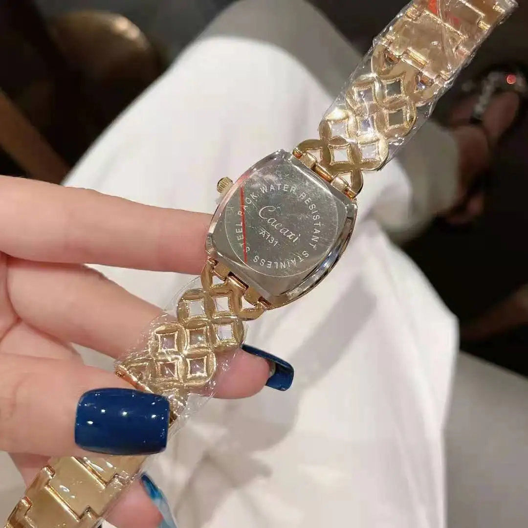 Top Brand Luxury Women Watches With Rhinestone Fashion Quartz Watch Women Gold Hollow Wristwatches Bracelet Relogio Feminino