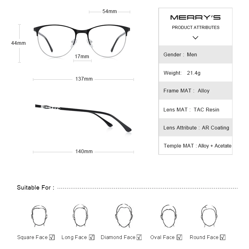 MERRYS DESIGN Women Retro Cat Eye Glasses Frame Ladies Fashion Eyeglasses Prescription Optical Eyewear S2127