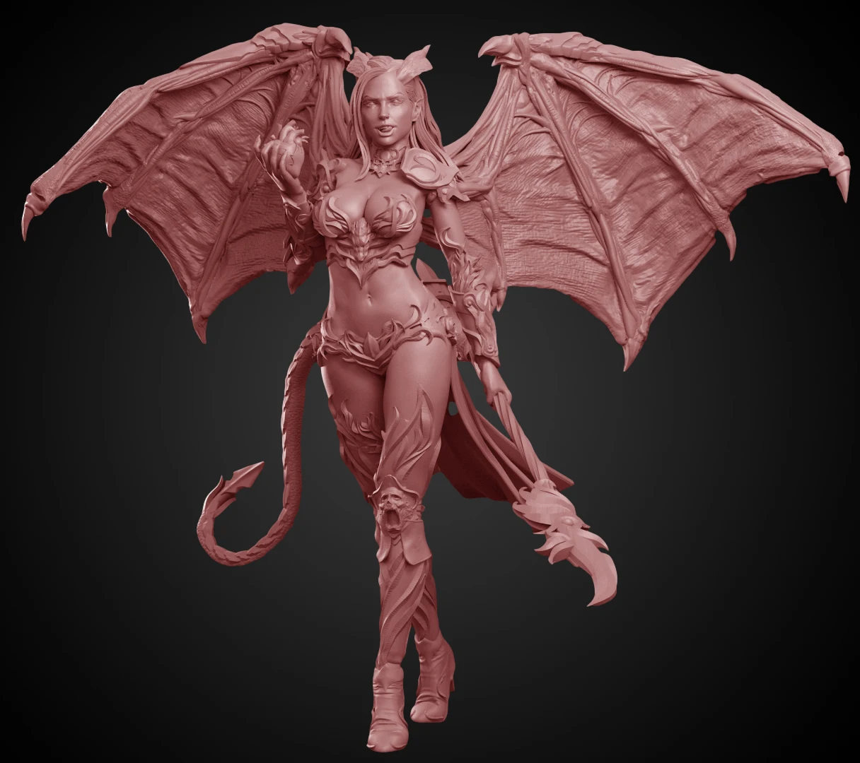 Kits de modelos de resina de 1/ 24 75mm 1/18 100mm, figura femenina de murciélago vampiro, RW-428 incoloro sin pintar