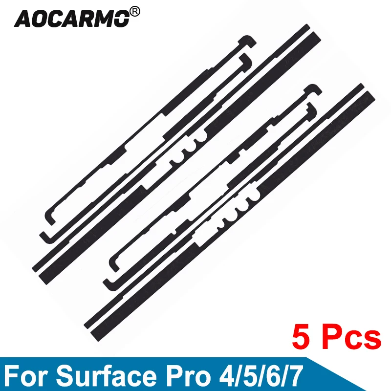 Aocarmo 5Pcs/Lot For Microsoft Surface Pro 4 3 6 7 9 Pro9 Pro5 Display Adhesive Frame Glue LCD Front Sticker Tape