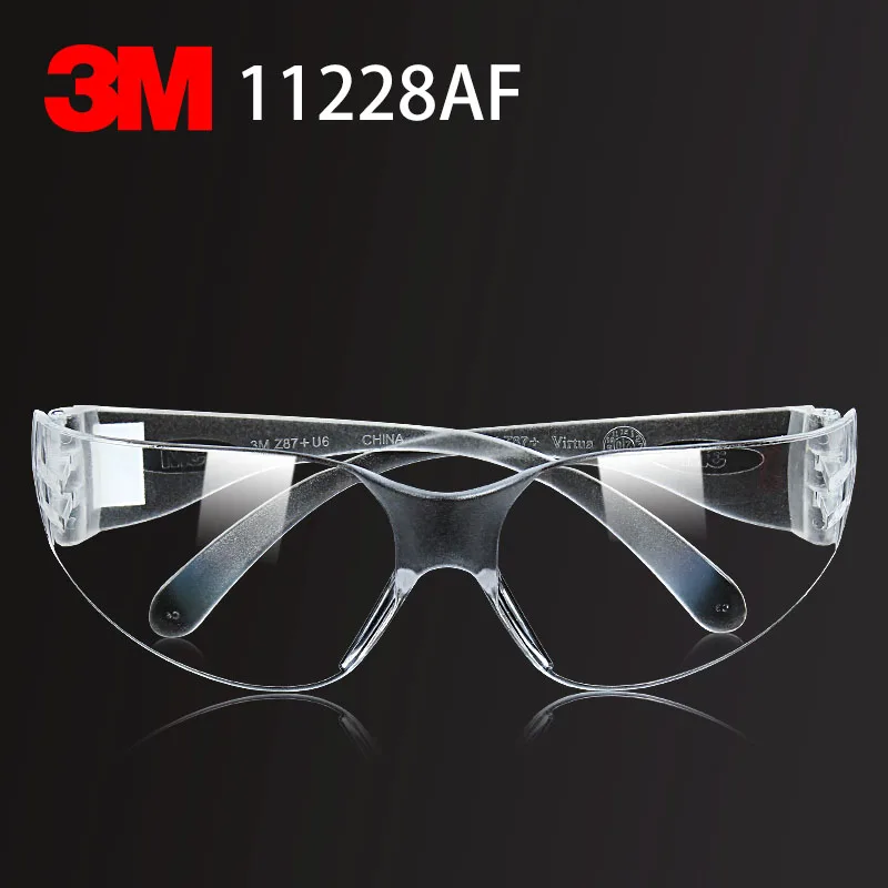 3M 11228AF Anti-Fog goggles Genuine security 3M protective glasses Wind and dust Economic section Transparent safety glasses