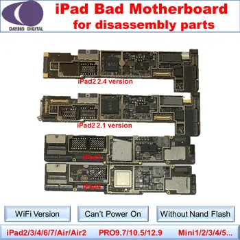 Špatná základní deska pro iPad 5 6 7 8 9 Air 2 3 mini 4 5 6 PRO 9.7 10.5 12.9 logická deska bez demontáže čipu Nand 8 nejlepší prodej Základní deska iPadu Pro - №3