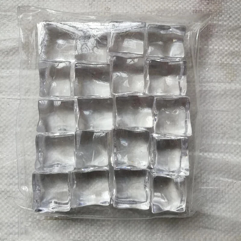 Hohe Qualität 10Pcs 15mm/20mm/25mm/30mm Künstliche Acryl Quadratische Form eiswürfel Fotografie Requisiten Heiße Verkäufe – Detail 7
