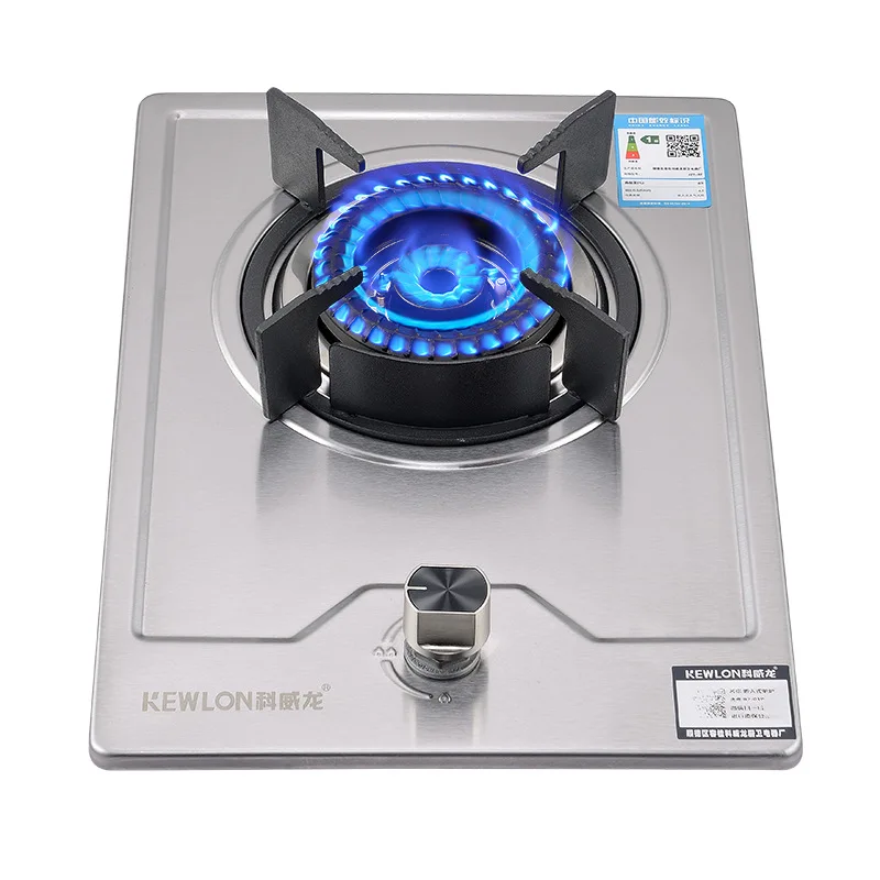 เตาไฟสแตนเลสสีฟ้าบริสุทธิ์เตาแก๊สธรรมชาติสำหรับบ้าน