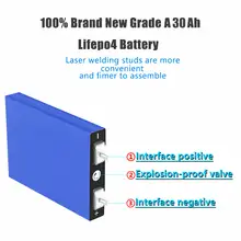 LiFePO4 30Ah Battery Cells 4pcs for Solar DIY #5