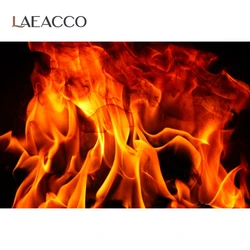 Laeacco Fire Burning Flame Fireplace Wallpaper Party Decor Portrait Photography Backdrop Photo Background Photocall Photo Studio