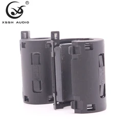 10pcs 11mm High End XSS Audio YIVO Black Magnetic Snap-on EMC Line Ferrite Core RF Filter RFI EMI Noise Suppressor Cable Clip
