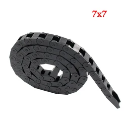 Cable Drag Chain 7*7mm L1000mm Radius 15mm Wire Carrier 7*7 With End Fit for CNC Router Machine Tool Bridge Type Plastic Towline