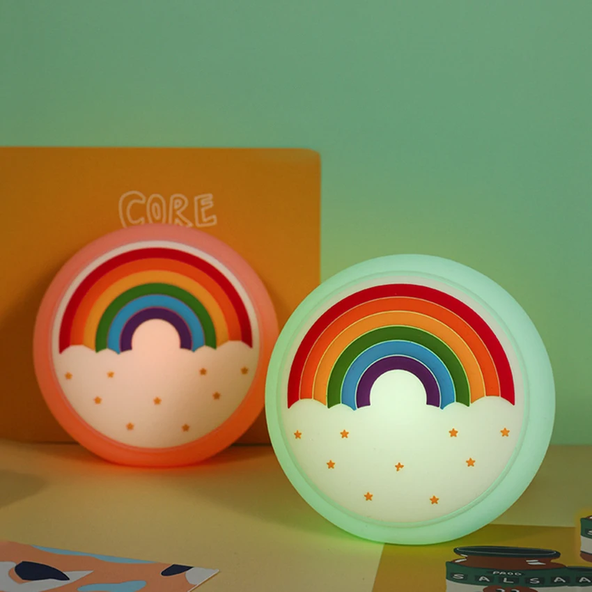 Luce notturna arcobaleno, luce notturna con controllo del rubinetto per bambini, luce notturna a LED carina per la scuola materna, 3 modalità di illuminazione per regalo per bambini piccoli