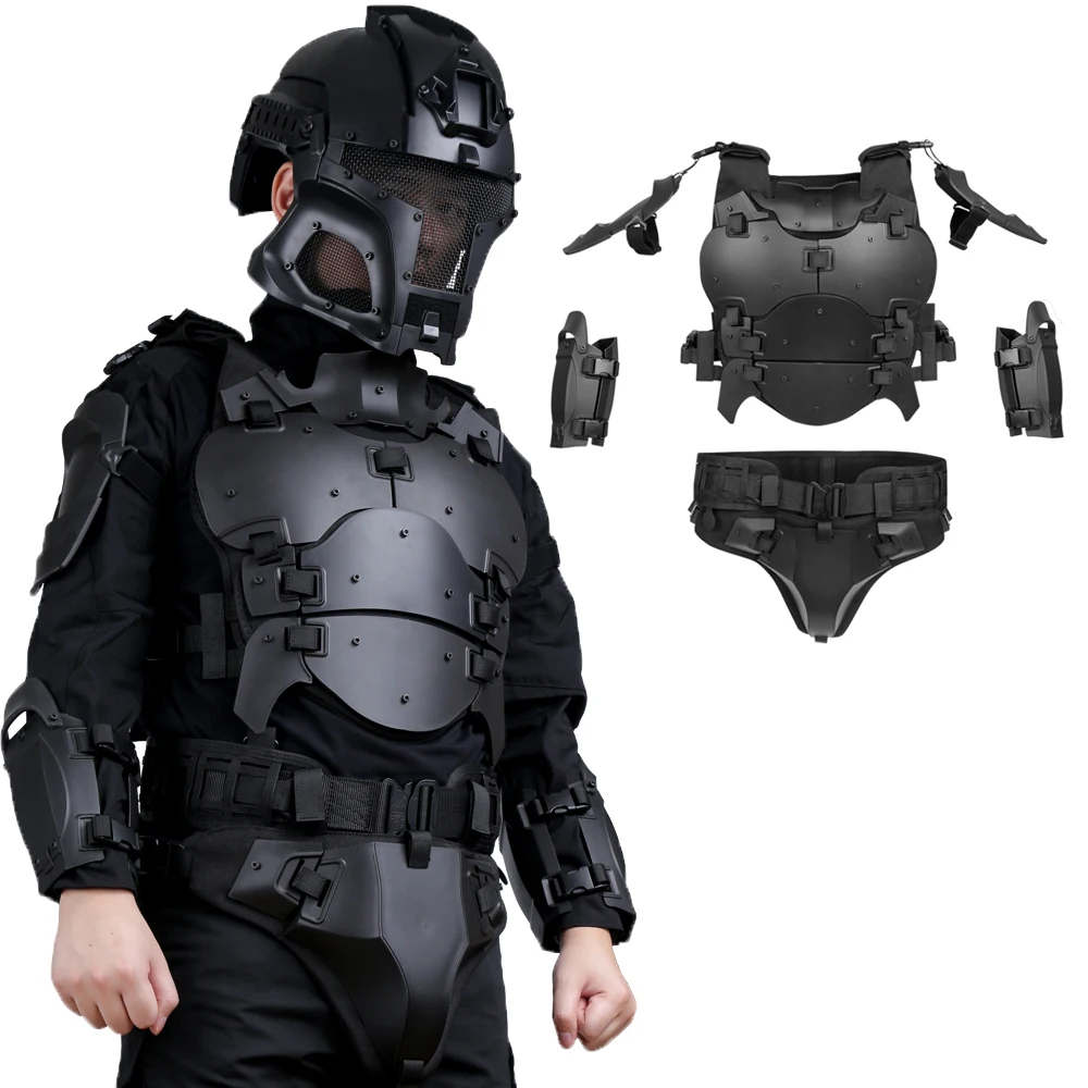 Tactical Militar Armor Suit Set Outdoor Multi Detachable Vests for Hunting Airsoft Shooting CS Wargame Protective Equipment