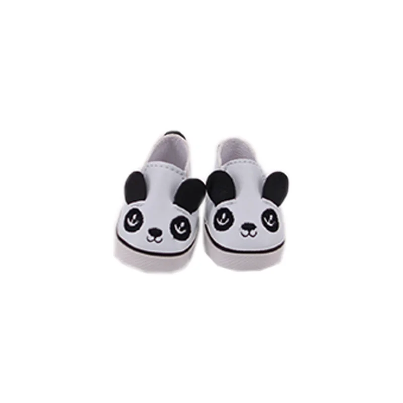 5cm Doll Shoes Boots Panda PU Shoes For 14.5 Inch Nancy American Paola Reina Doll&1/6 Bjd EXO Doll Boots Generation Girl`s Toy