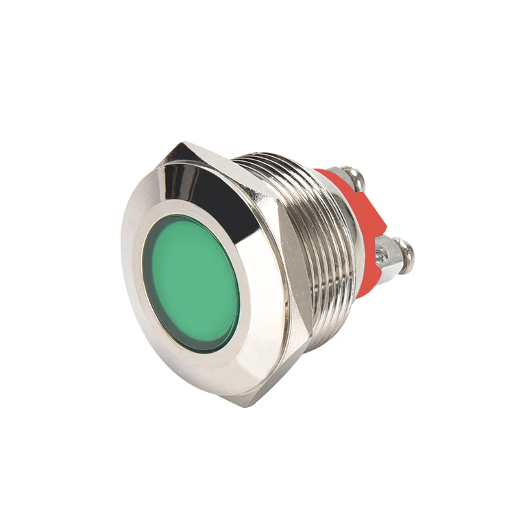 16mm LED Metal Indicator lights  round led Ultra-short LED Soft Light Waterproof12V 24V 220V red green