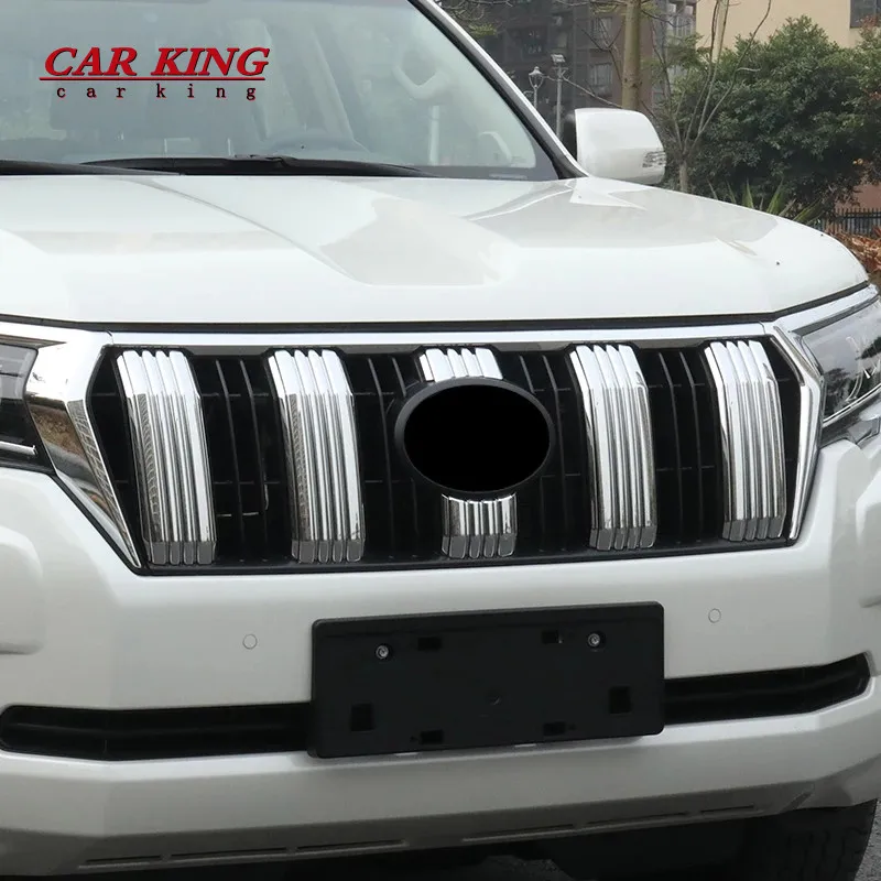 

ABS Chrome Front Grille Trim Cover Car-Styling Accessories For Toyota Land Cruiser Prado 150 2014 2015 2016 2017 2018 2019 2020