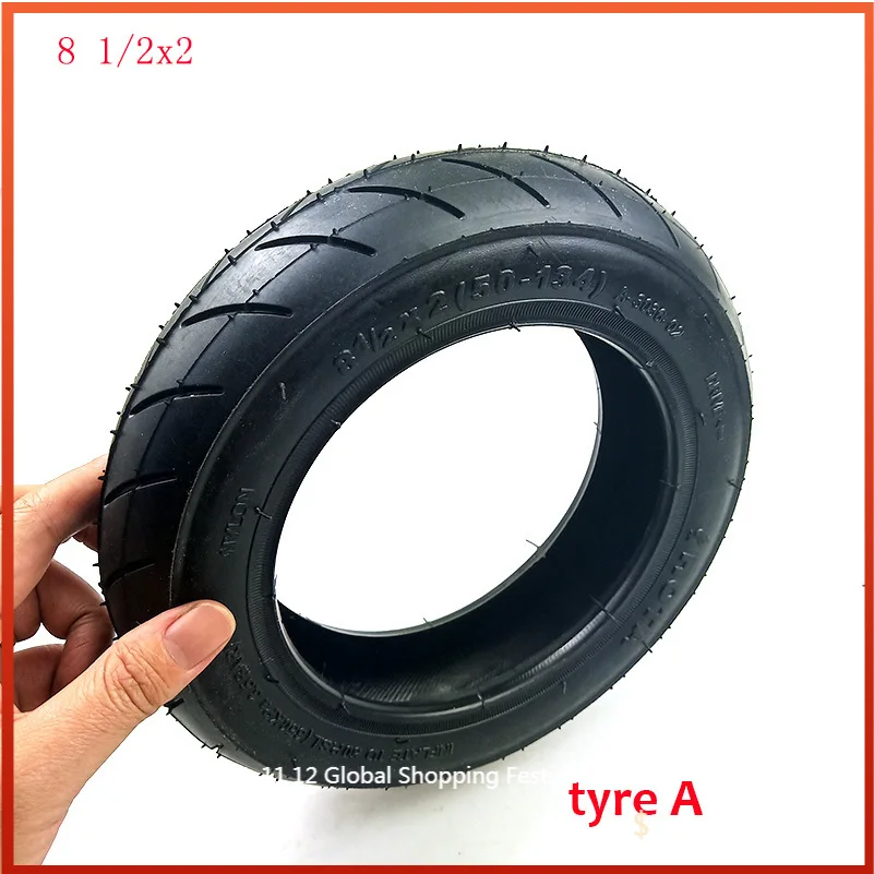 

New 8 1/2x2(50-134) Inner Outer Tyre 8.5x2 Pneumatic Tire for Inokim Light Electric Scooter Baby Carriage Folding Bicycle Parts