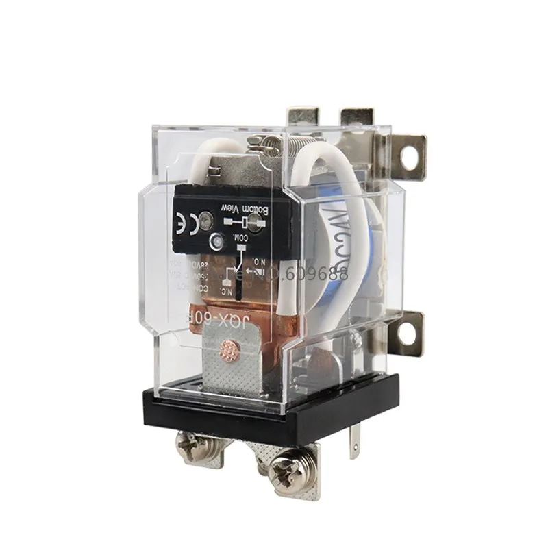 Silver Alloy Contact JQX-60F 1Z 60A Power relay AC220V DC12V DC24V Power Relay Coil Electromagnetic Relay