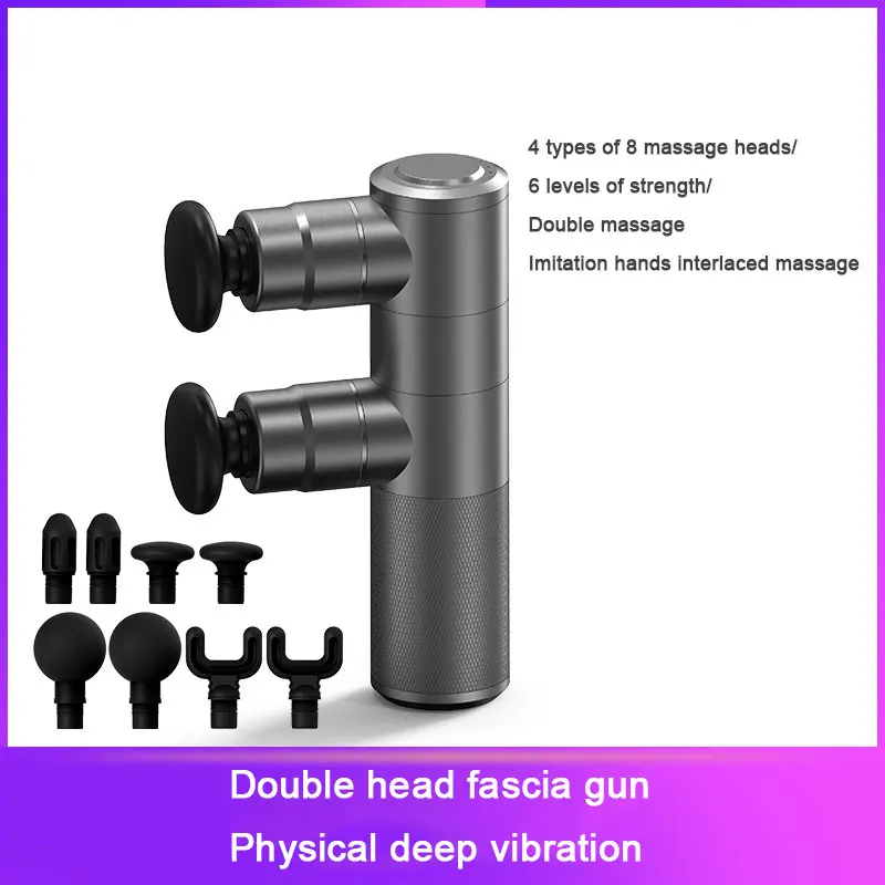 

Mini Double-Head Fitness Massager, Muscle Relaxation, Deep Massage, Fascia Gun, Analgesic, Exercise, Body Relaxation Massage