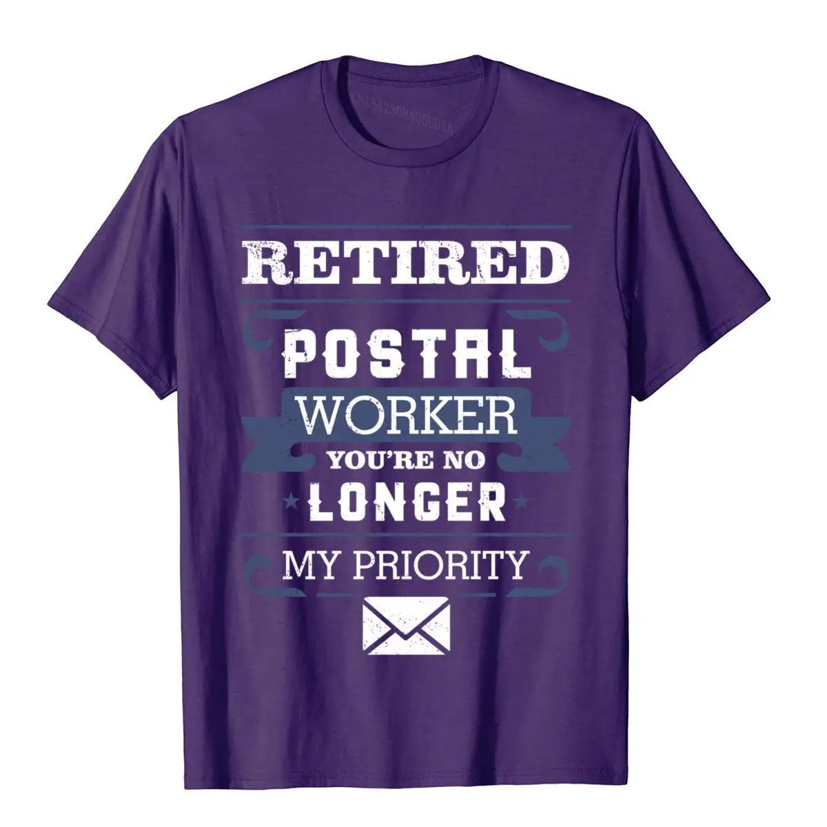 No Longer My Priority Retirement Funny Mail Man Graphic Prevailing Popular Top T-Shirts Cotton Tops Shirts For Boys Custom