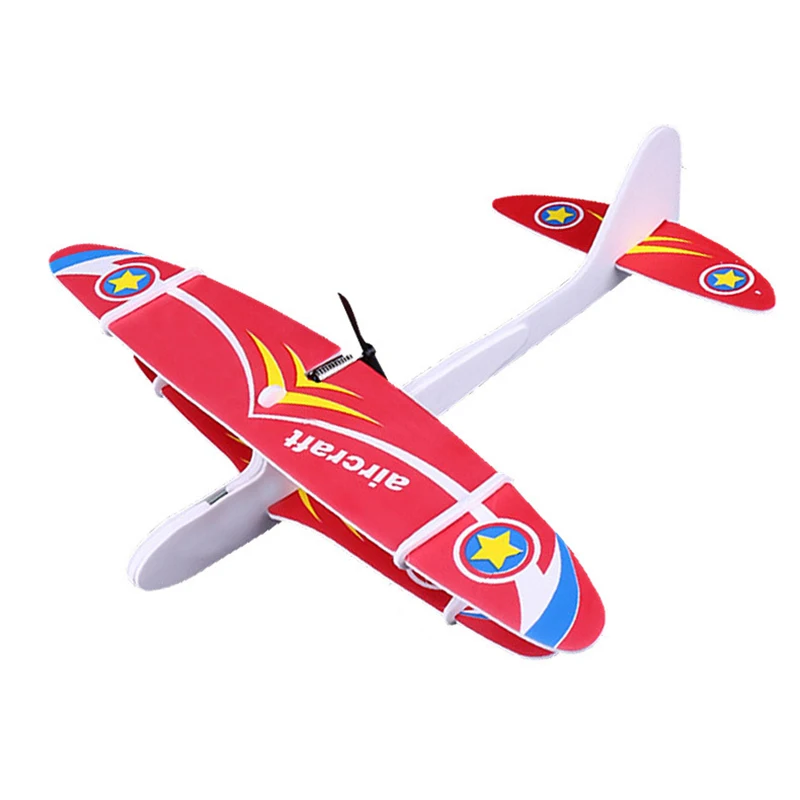 Hot Play Hand Throwing Airplane Electric Plane Foam Airplane Electric And LED Foam Throwing Glider Aircraft Model Outdoor Toy