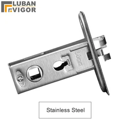 Stainless steel Single tongue lock body,Three-bolt bolt, silent, margin 35/40/45/50mm ,for Bathroom door,Not rusty and durable