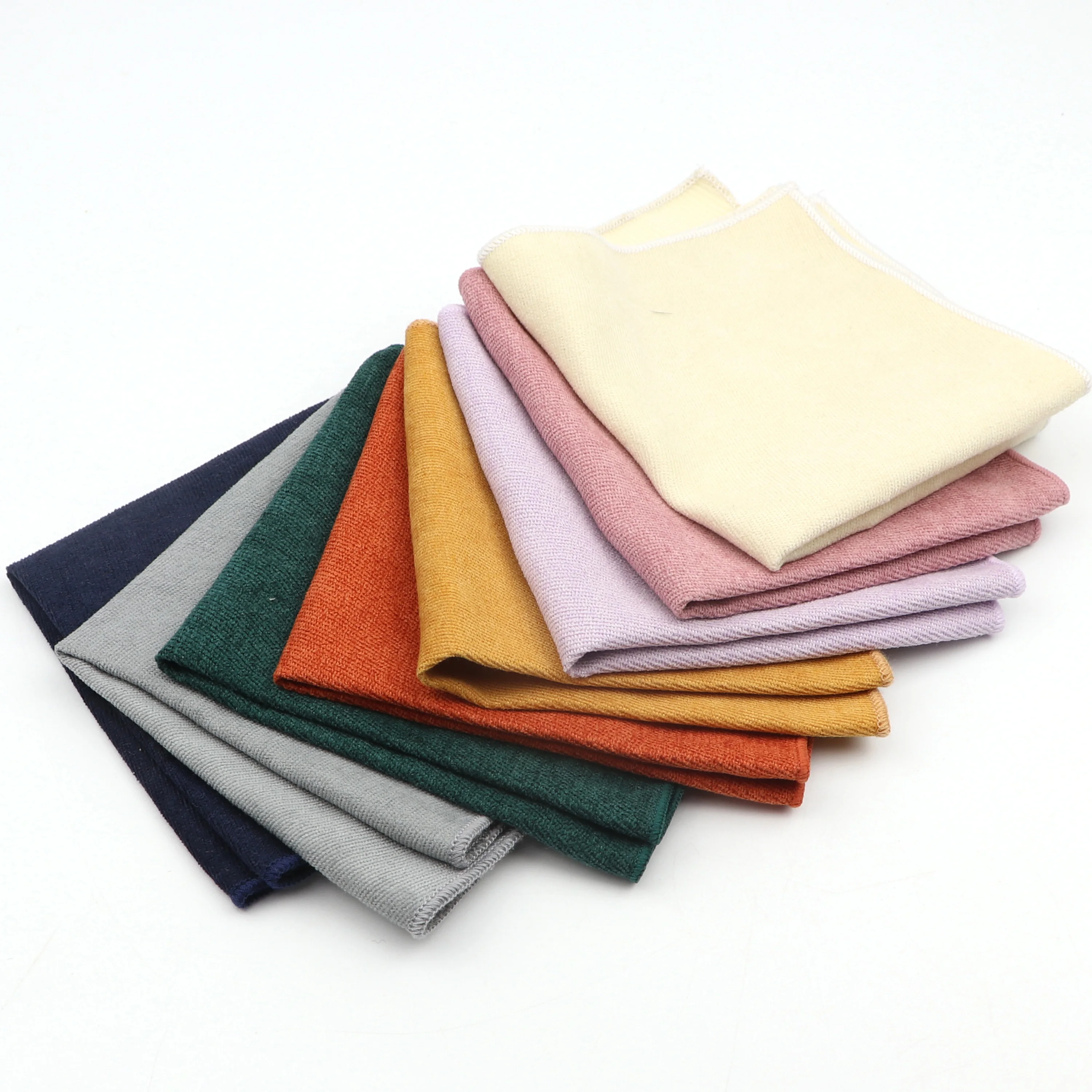 Velvet Soft Handkerchief Scarves Vintage Ductile Hankies Men's Design Pocket Square Handkerchiefs 22*22cm