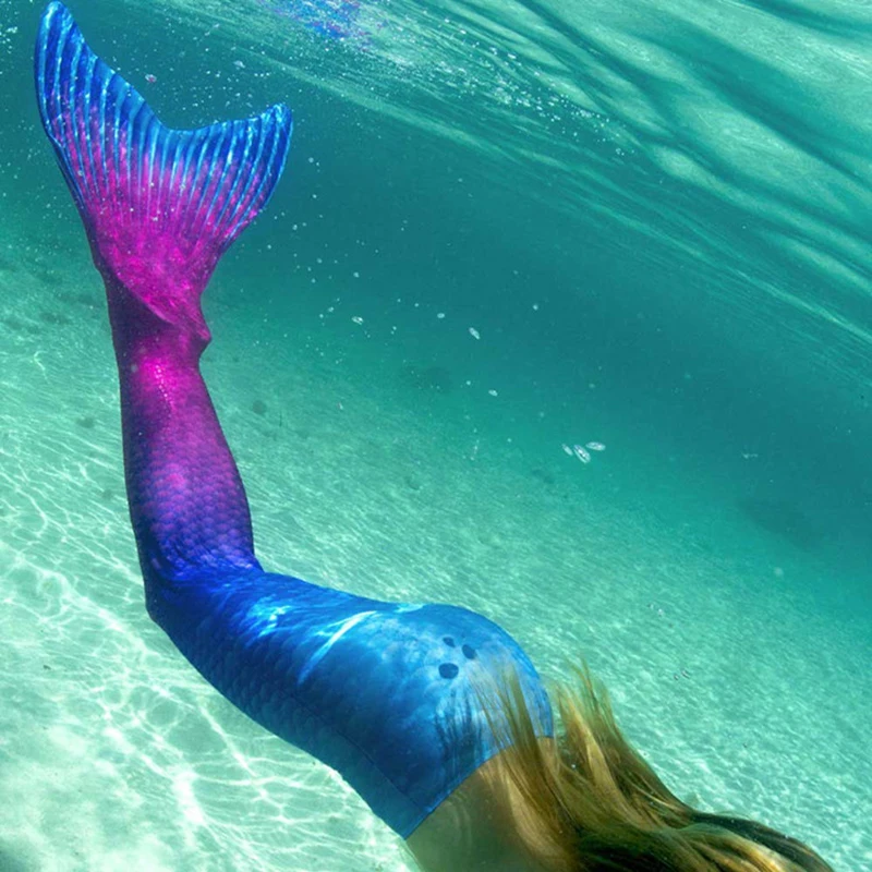 Fancy Kids Adults Mermaid Tails Swimwear for Summer Dress Girls Swimmable Bathing Suit Mermaid Tails Cosplay Costumes No Flipper