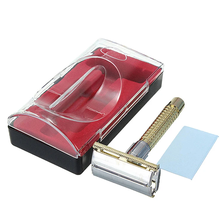 1pc Shaving Razor 2019 New Men\'s Safety Handheld Manual Shaving Edge Razor Men Blades Safety Box Shaver+Double Machin F5J9