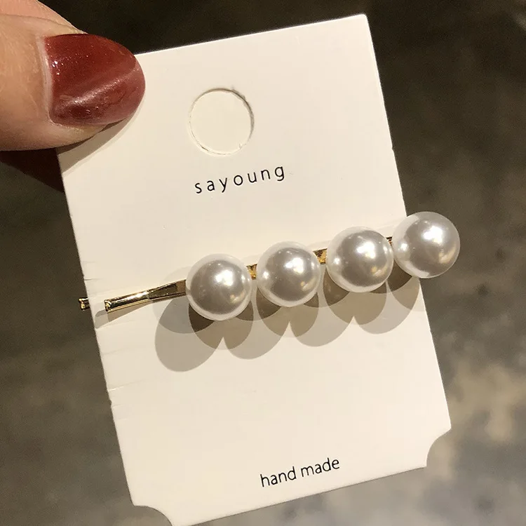 1 قطعة النساء الموضة اللؤلؤ مشبك شعر المشابك للنساء الفتيات الزهور الصناعية دبابيس الشعر إكسسوارات الشعر 3 ألوان الجانب كليب