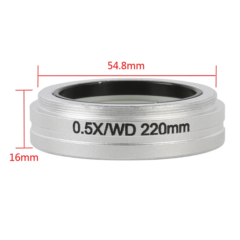 WD 0.5X 0.7X 2.0X 8X-50X Trinocular Microscope Stereo Microscope Auxiliary Objective Lens Barlow Lens For Nikon SMZ645 SMZ745