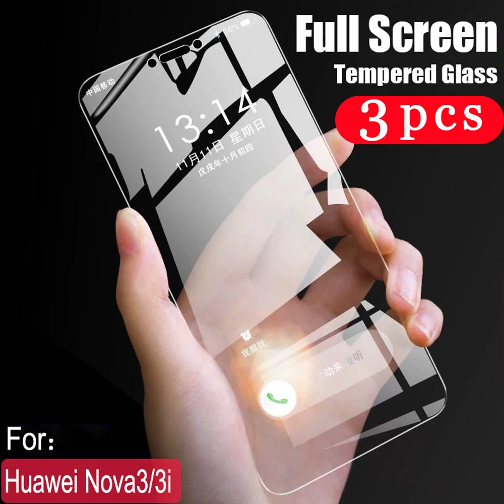 3Pcs 9H for huawei nova 5 5i pro 5T 5Z 4 4E tempered glass nova 3 3i 3E phone screen protector protective film Glass smartphone