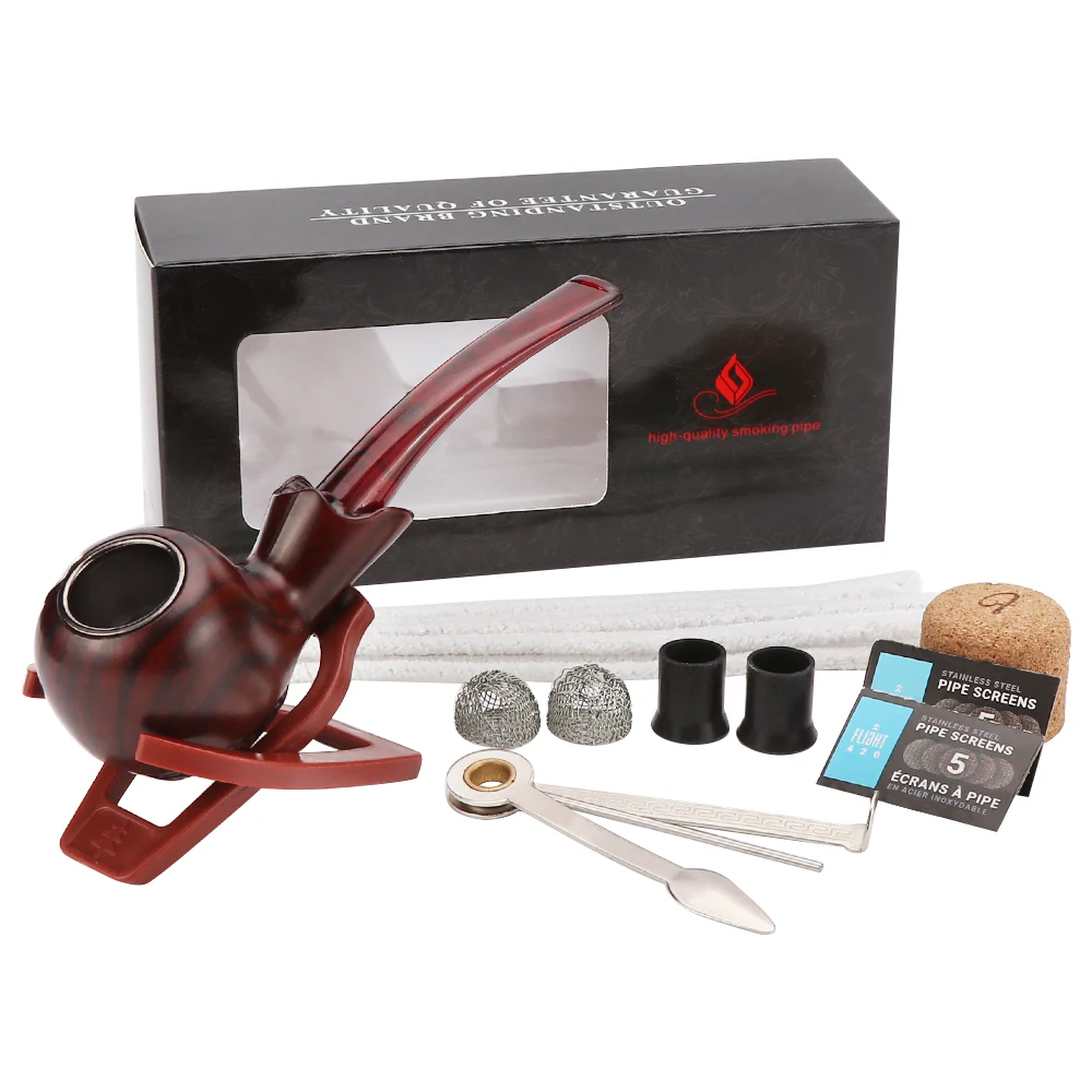 

New Herb Smoking Pipe Set Cigarettes Chimney Tobacco Nature Best Luxury Business Wood Smoking Accessories Pipe