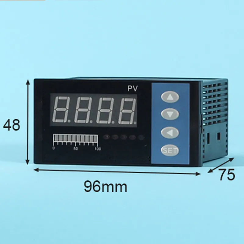 DC 4-20mA Input Water Liquid Level Pressure Controller Meter Gauge w 4 Ways Relay and DC24V Output LPG Level Sensor