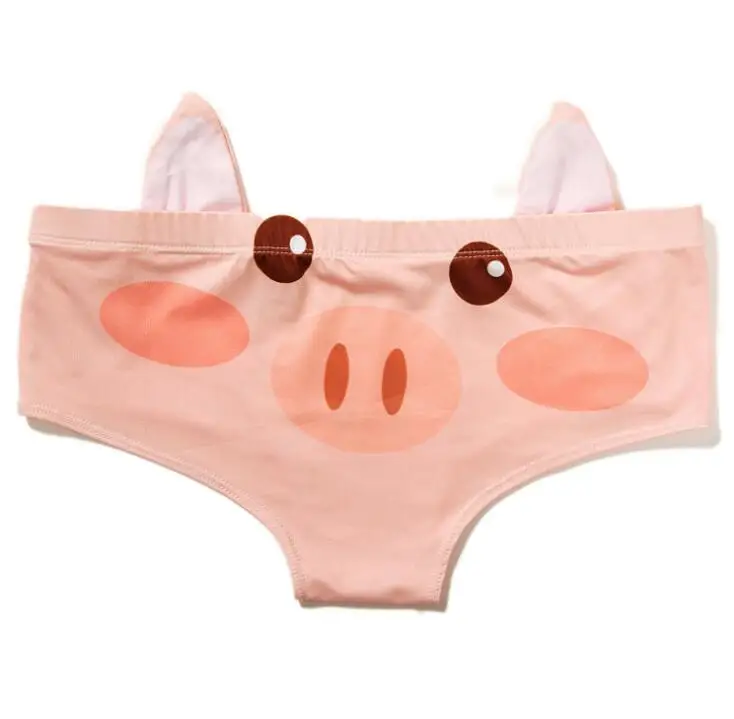 womens panties with a dog Cute Animals Pattern Panties 3D Printing Pig Cat Cute Briefs Bull Dog Cheetah with Ears Lift Up Waist