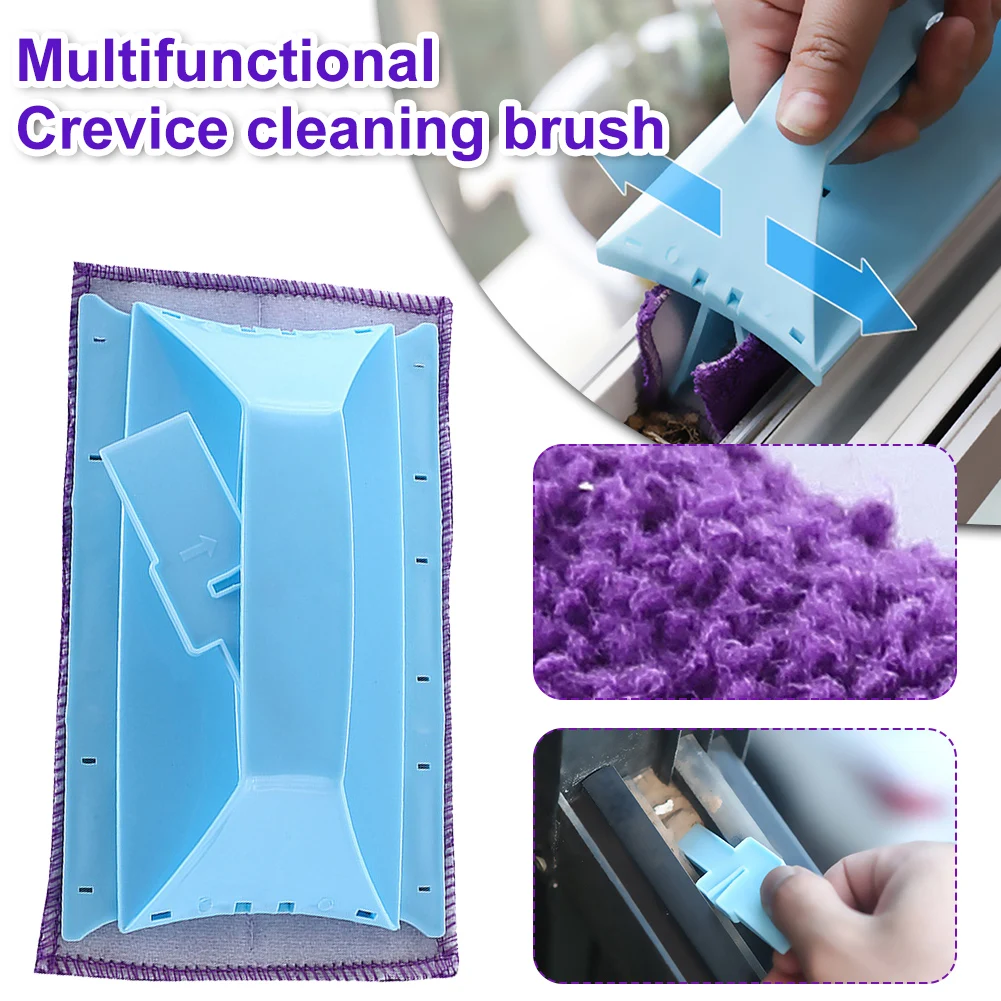 

Home Window Groove Cleaning Brush Set Handheld Foldable Groove Cleaning Brush Washing Windows Sill Gap Track Brush Cleaning Tool