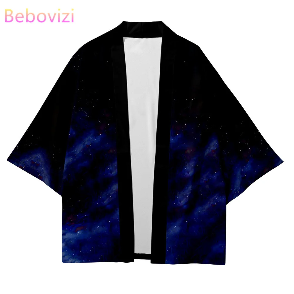 Kimono Kimetsu nie Yaiba szata sweter męskie koszule Plus rozmiar 5XL nadruk z wilkiem moda plaża japońska Yukata Haori odzież damska