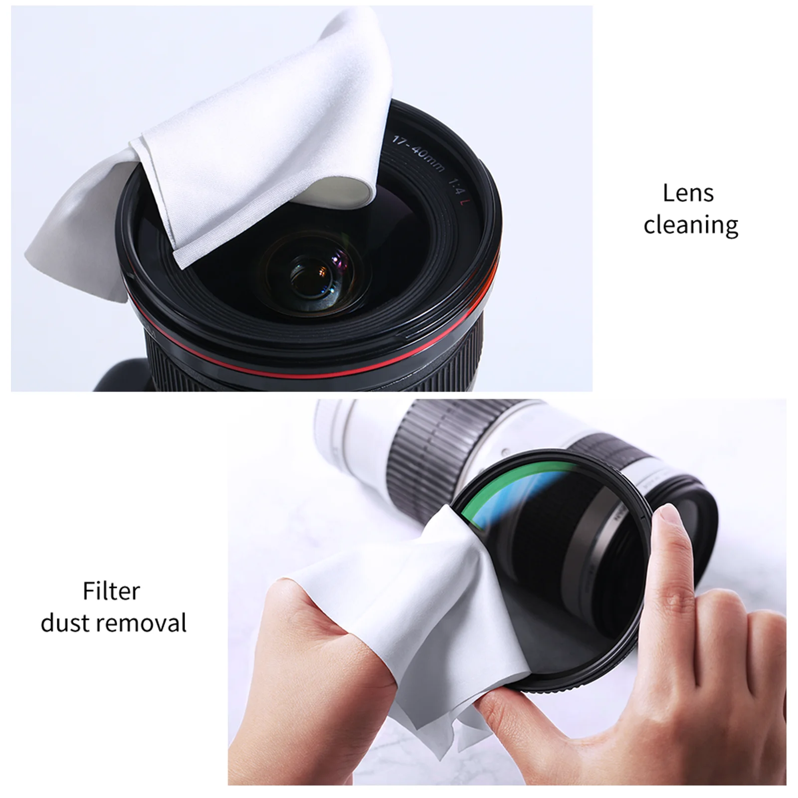 K&F Concept 5Pack Individually Vacuum Wrapped Microfiber Cleaning Cloths for Camera Lens Glasses Phones LCD Screens