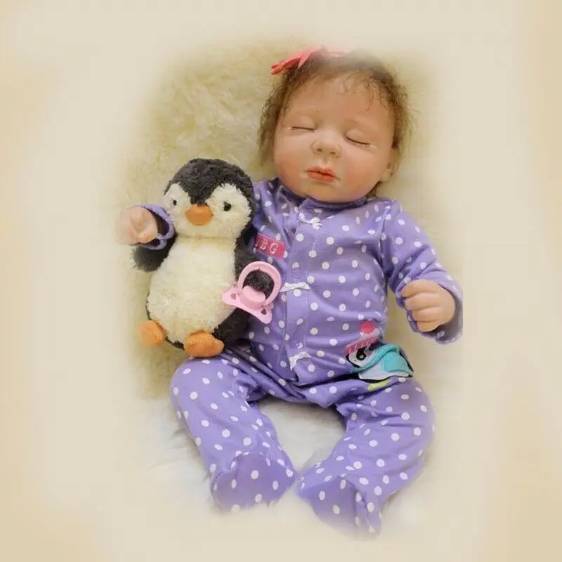 Xmas Reborn Sleeping Bebe Girl Dolls 20'' Silicone Vinyl Alive Newborn Baby Gift American Girl Doll Dolls For Girls Baby Doll