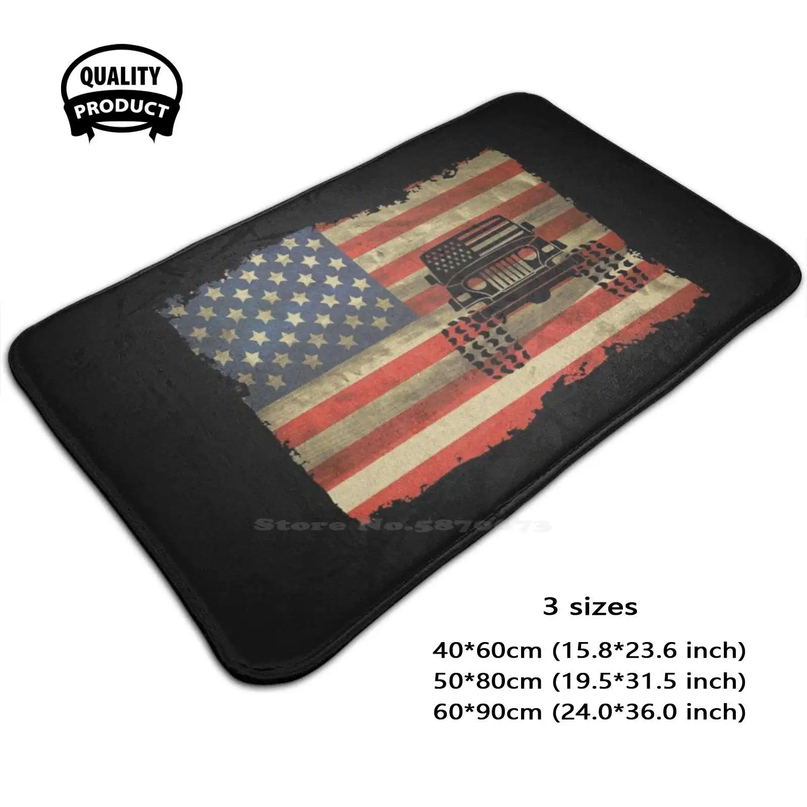 Off Road Retro Style 4X4 Soft Cushion Home Carpet Door Mat Car Rug Girl And Pets Offroader Offroad 4X4 Off Road Offroading