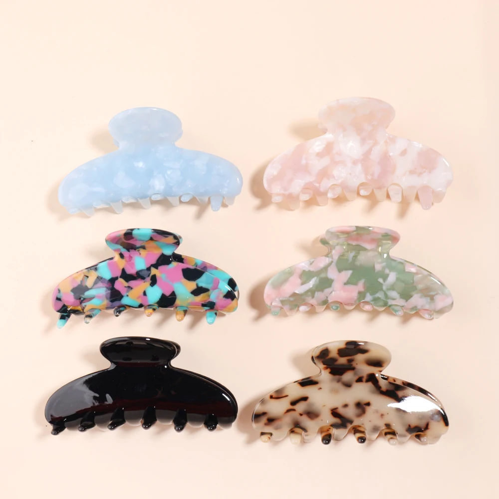 LOGO DEFECTS = Clearance Sale = 8.8cm large size  Claw Acetate Tortoise Shell Hair Accessories For Women Girl