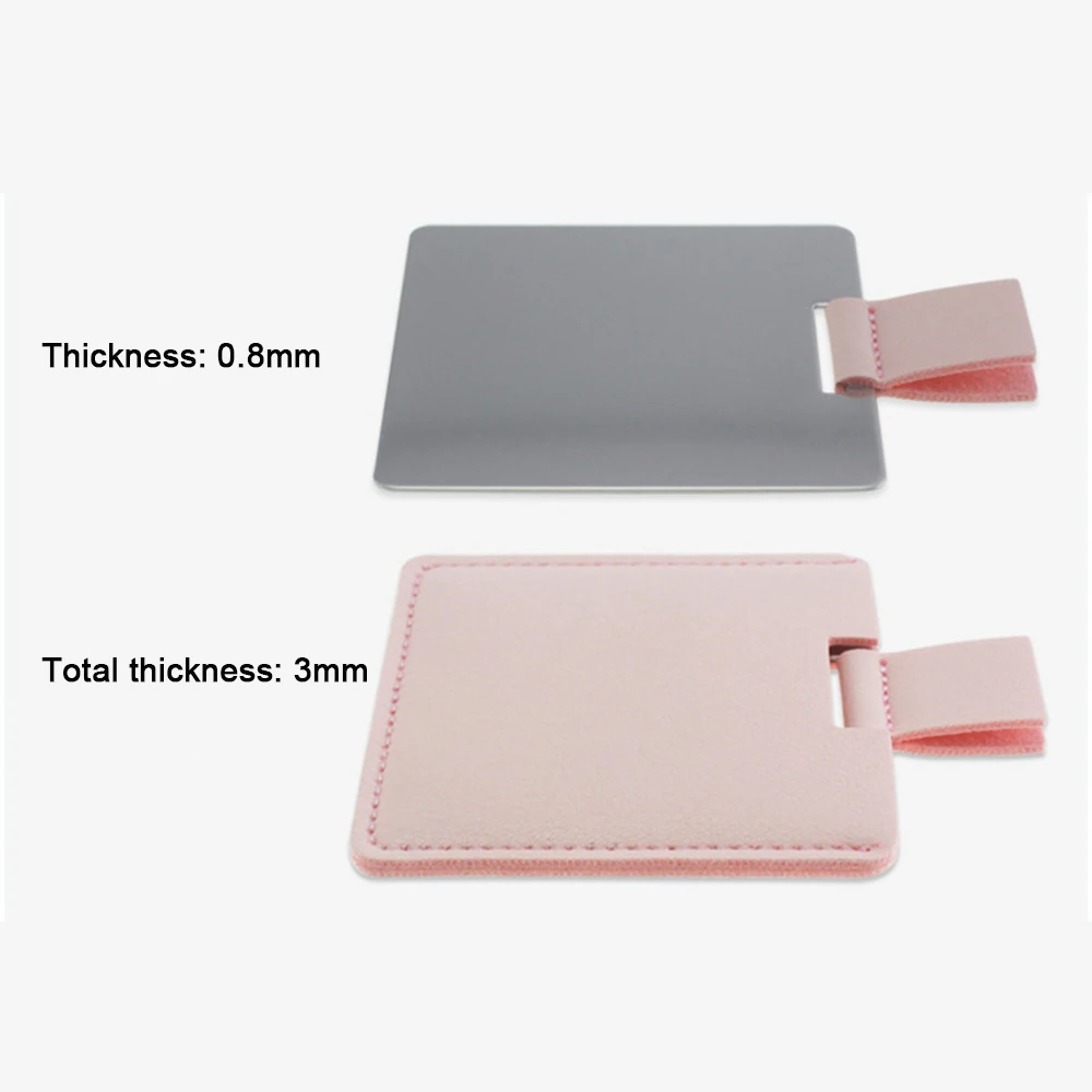 1Pcs Ultra-thin Makeup Mirror Vanity Mirror Cosmetic 7 colors Make Up Pocket Rectangle Foldable Compact Makeup Folding Mirrors