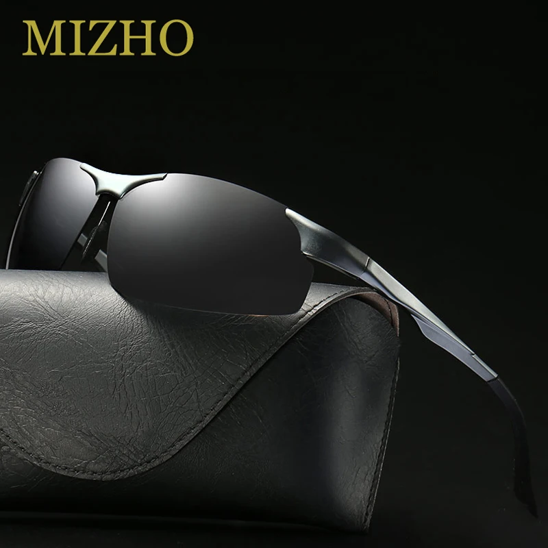 

MIZHO High Quality Aluminum Yellow Sunglasses Men Polarized Night Vision Mirror Sun Glasses Clear oculos Male Eyewear