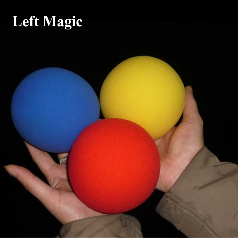 1 PCS 8cm Finger Sponge Ball ( Red Yellow Blue ) Magic Tricks Classical Magician Illusion Comedy Close-Up Stage Card Magic Acces