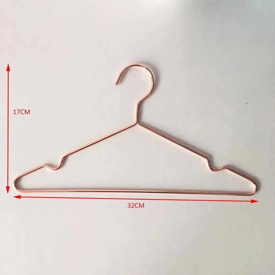 30/40cm Golden/Rose Gold Metal Clothes Shirts Hanger with Groove, Heavy Duty Strong Coats Hange, Wire Hanger for Children/Adult