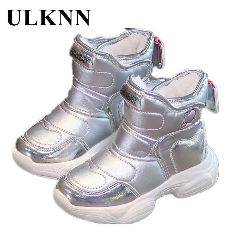 Crianças Botas De Neve Sapatos Infantis Femininos Inverno 2023 Meninos Sapatos De Algodão Menina Adicionar Lã Com Botas De Algodão Grosso Crianças