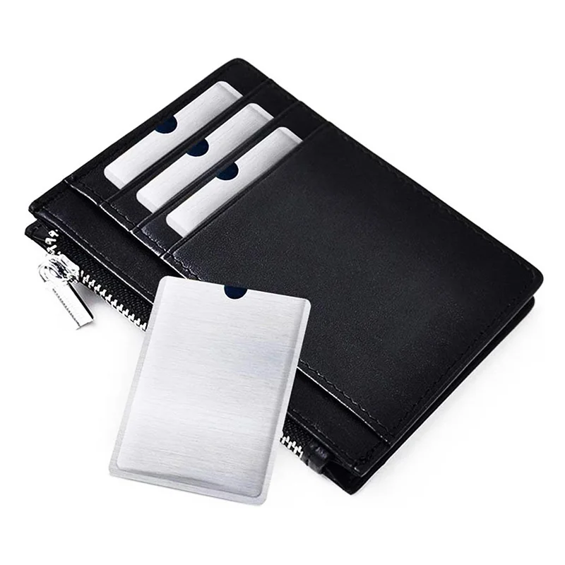 7Pcs Anti Scan Card Sleeves RFID Blocking Card Holder NFC Reader Lock Bank Card Protection Case Aluminum Foil Wallet Protector