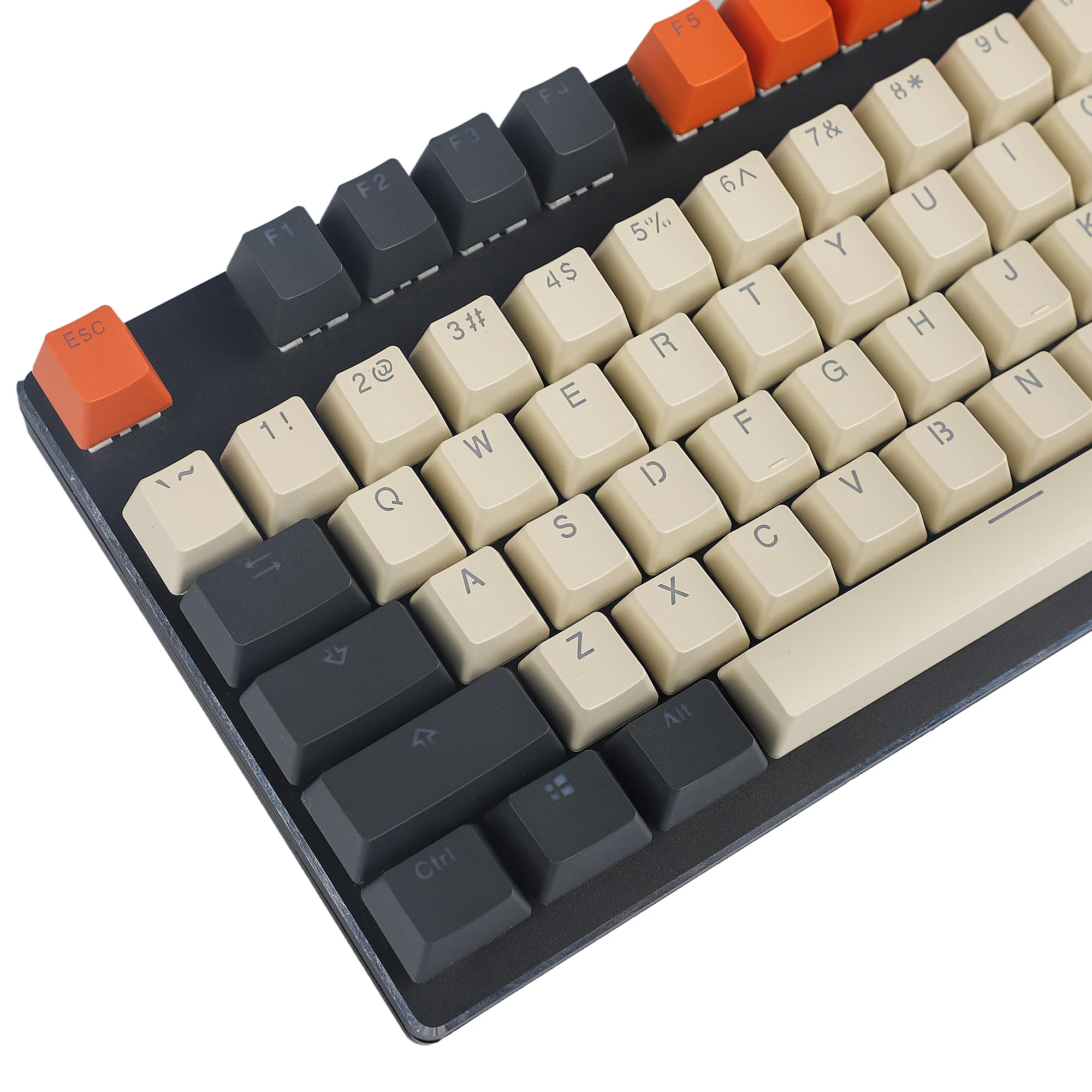 Imagem -04 - Oem 124 Keycap Duplo Tiro Brilhar Através Pbt Carbono Miami Cor Keyconjunto Ansi 96 84 68 64 Keycaps para Teclado Mecânico